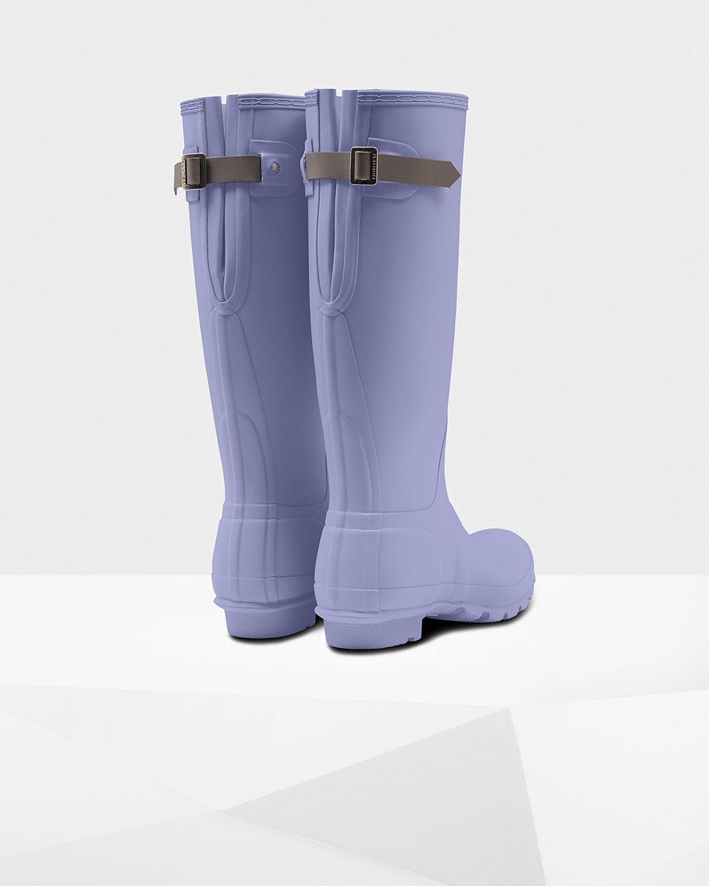 Hunter Original Back Adjustable Tall Rain Boots - Clearance Sale Womens Purple - IOKFBY625